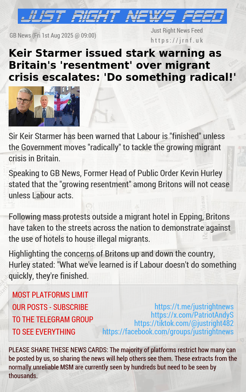 Keir Starmer issued stark warning as Britain’s ’resentment’ over migrant crisis escalates: ’Do something radical!’