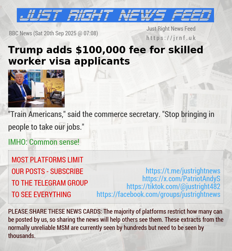 Trump adds $100,000 fee for skilled worker visa applicants