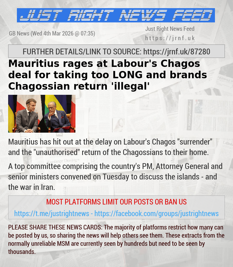 Mauritius rages at Labour’s Chagos deal for taking too LONG and brands Chagossian return ’illegal’