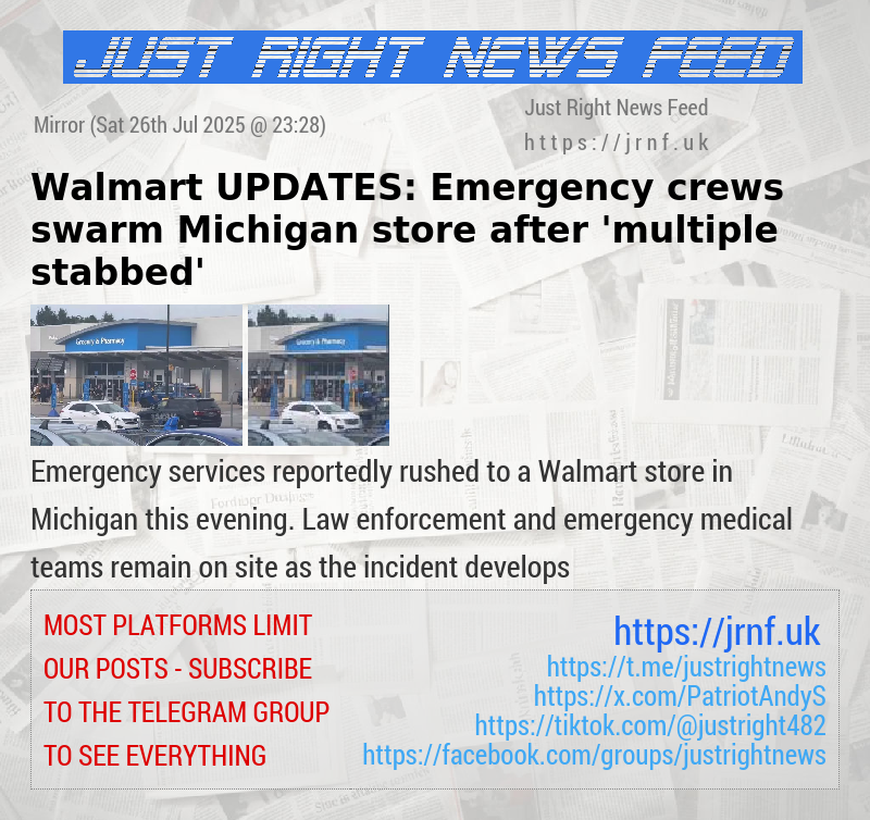 Walmart UPDATES: Emergency crews swarm Michigan store after ’multiple stabbed’ 