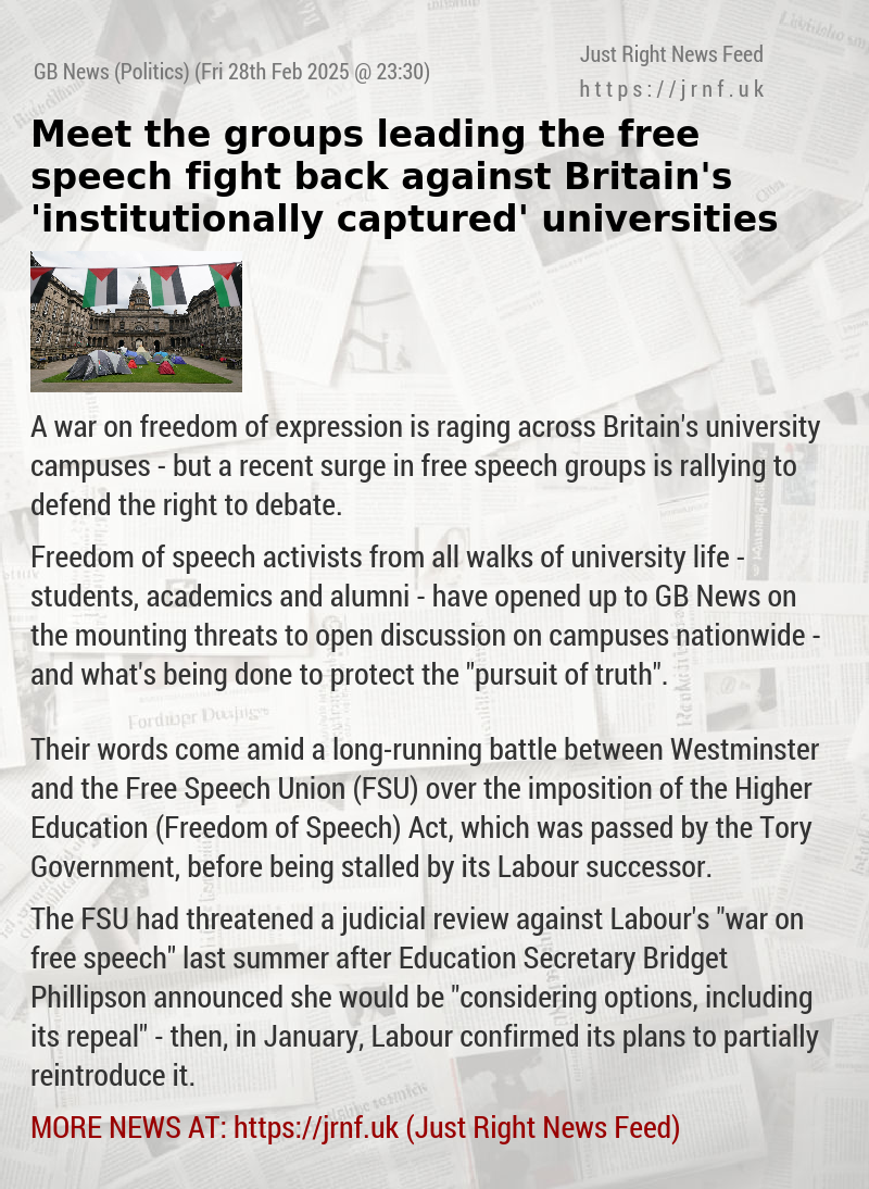 Meet the groups leading the free speech fight—back against Britain’s ’institutionally captured’ universities