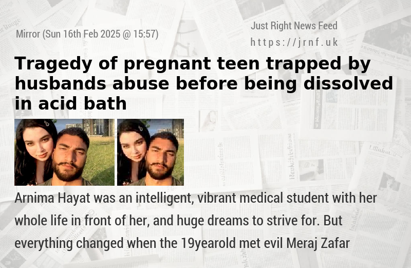 Tragedy of pregnant teen trapped by husbands abuse before being dissolved in acid bath