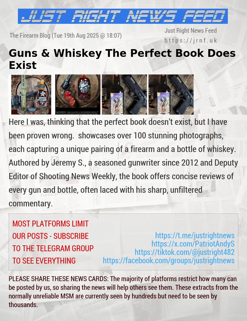 Guns & Whiskey — The Perfect Book Does Exist