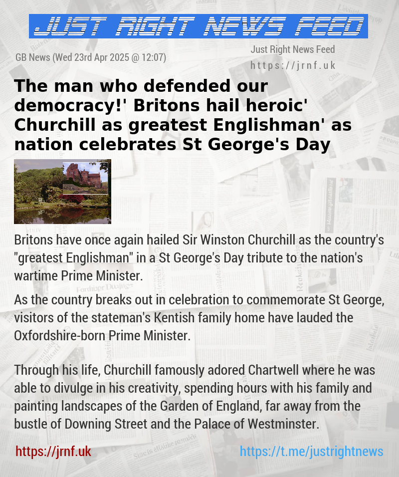 ‘The man who defended our democracy!’ Britons hail ‘heroic’ Churchill as ‘greatest Englishman’ as nation celebrates St George’s Day