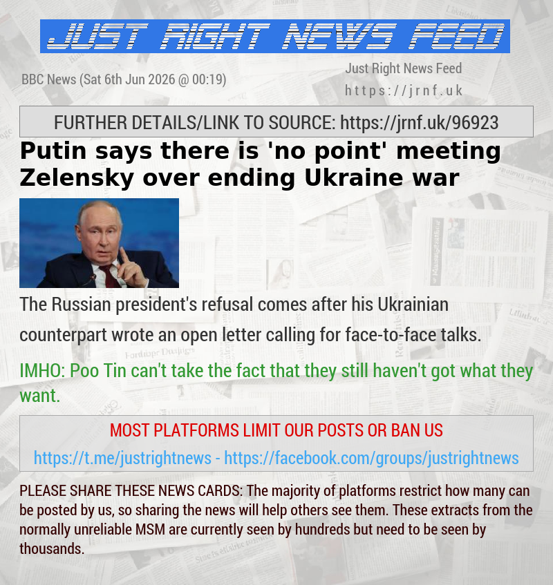 Putin says there is ’no point’ meeting Zelensky over ending Ukraine war