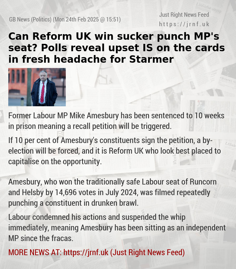 Can Reform UK win sucker—punch MP’s seat? Polls reveal upset IS on the cards in fresh headache for Starmer