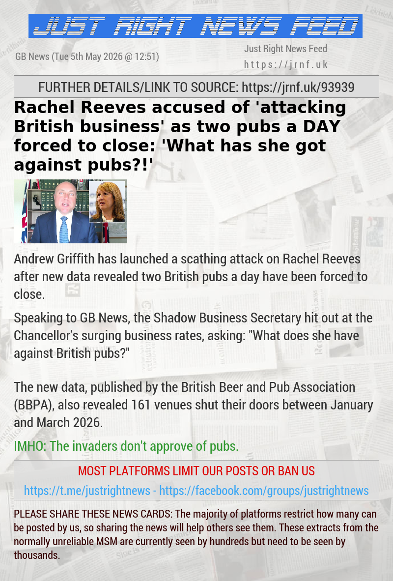 Rachel Reeves accused of ’attacking British business’ as two pubs a DAY forced to close: ’What has she got against pubs?!’