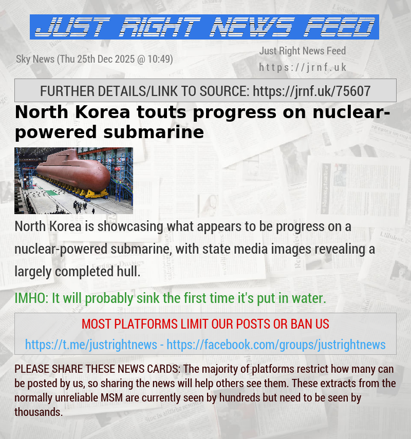 North Korea touts progress on nuclear—powered submarine