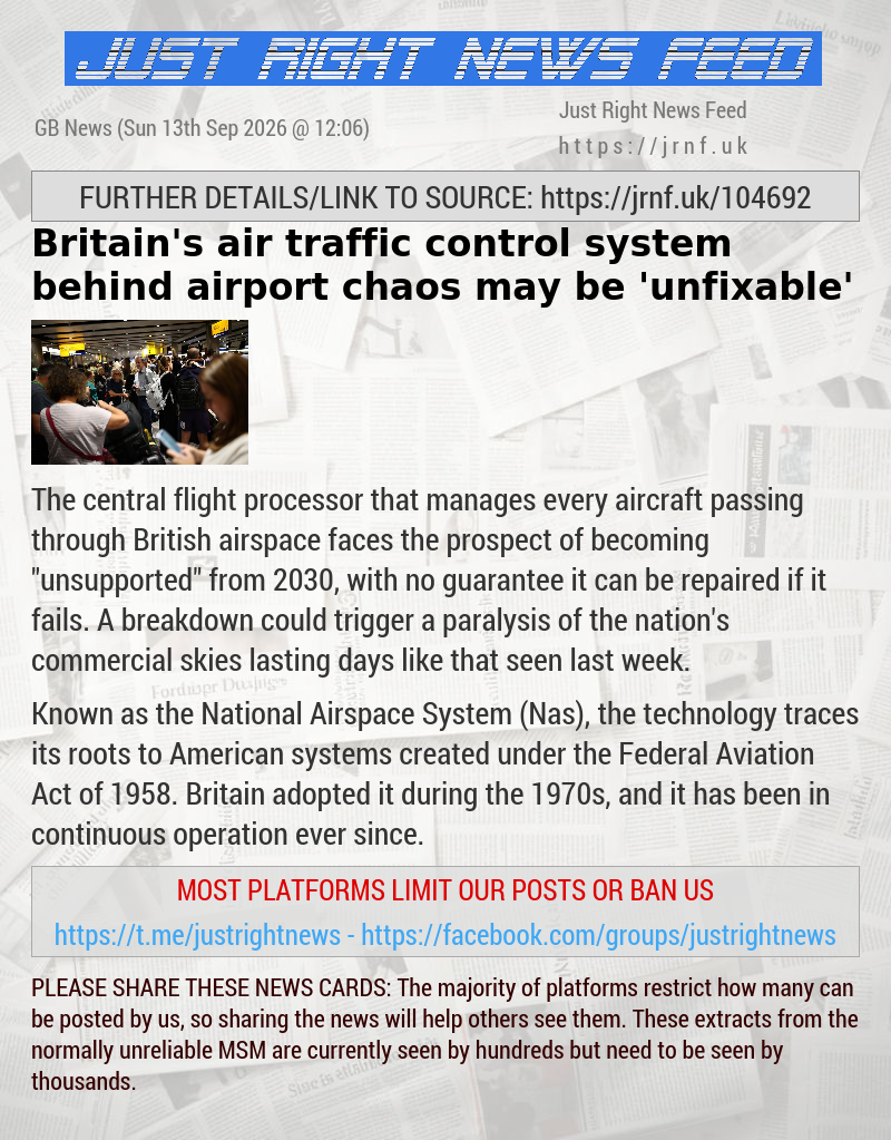 Britain’s air traffic control system behind airport chaos may be ’unfixable’