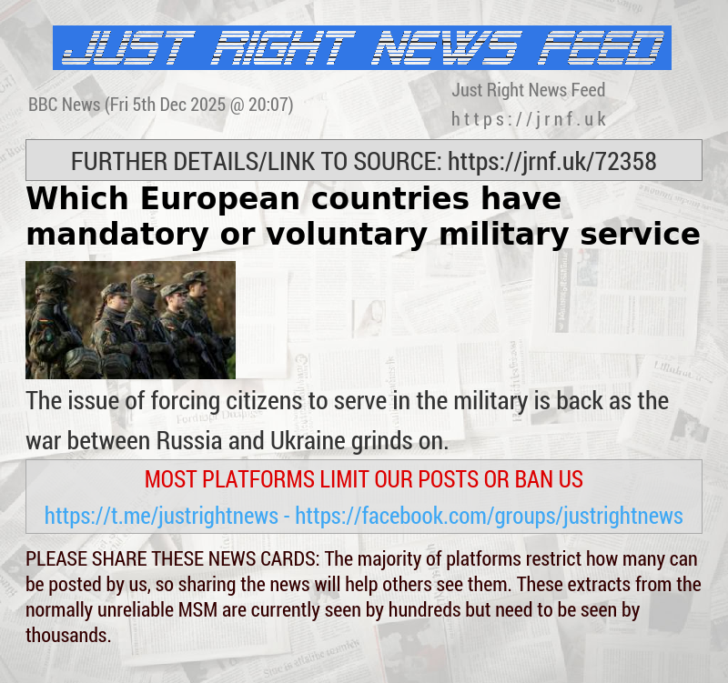 Which European countries have mandatory or voluntary military service