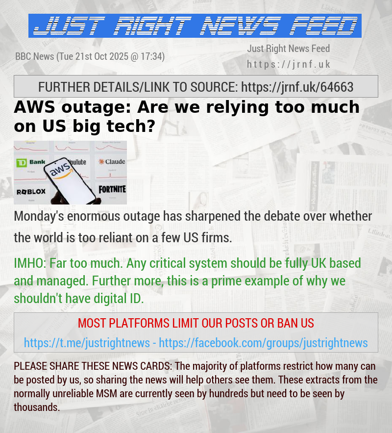 AWS outage: Are we relying too much on US big tech?