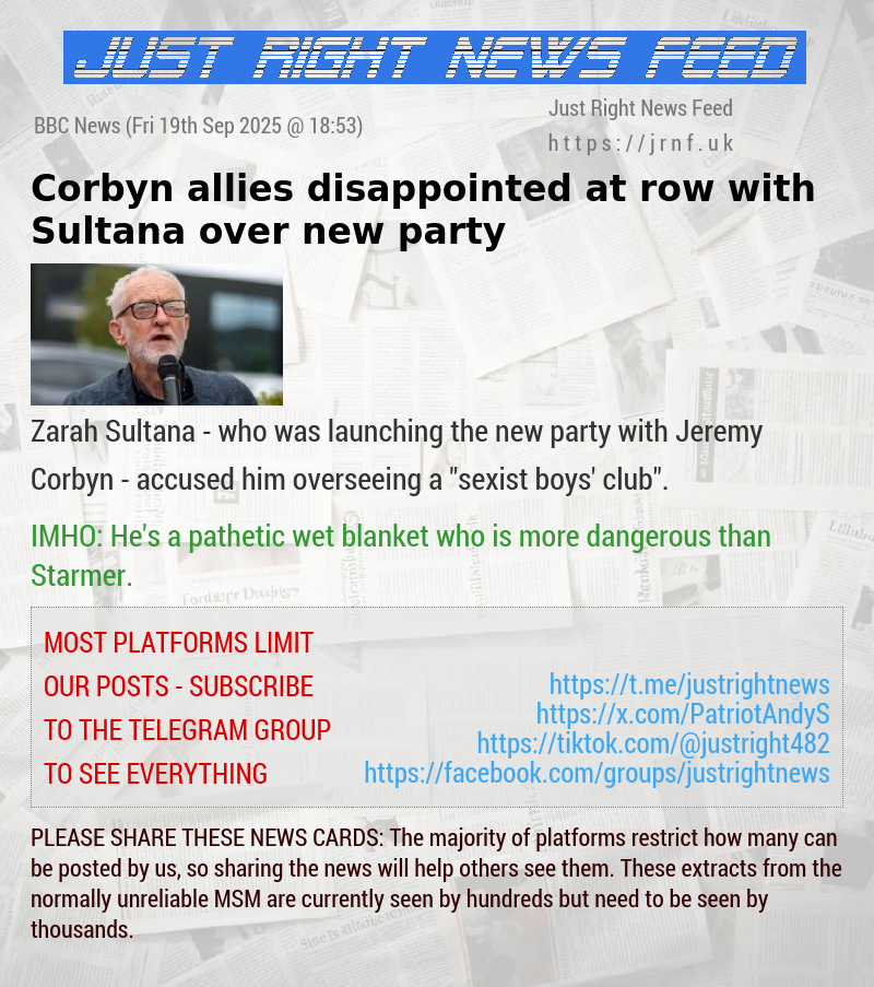 Corbyn allies disappointed at row with Sultana over new party