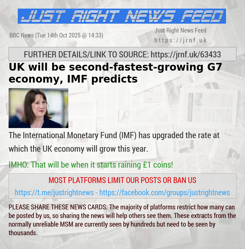 UK will be second—fastest—growing G7 economy, IMF predicts