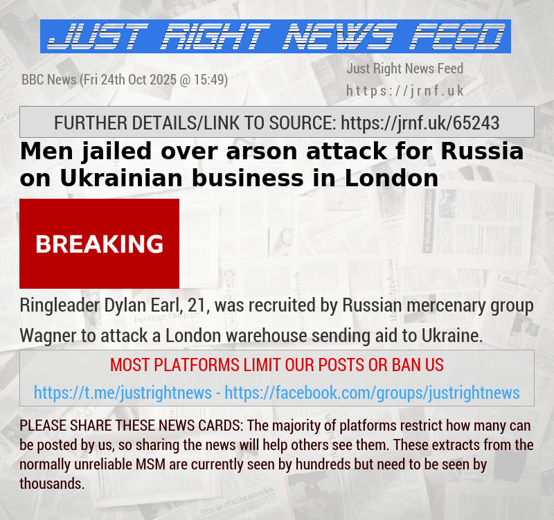 Men jailed over arson attack for Russia on Ukrainian business in London