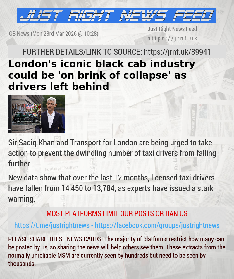 London’s iconic black cab industry could be ’on brink of collapse’ as drivers left behind