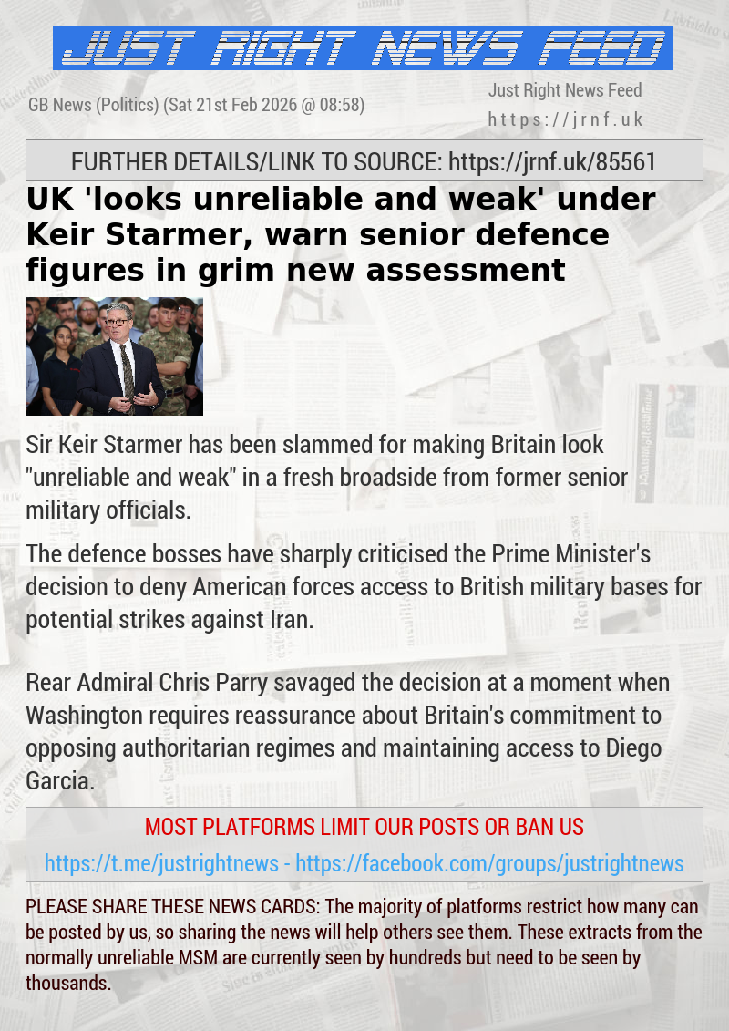 UK ’looks unreliable and weak’ under Keir Starmer, warn senior defence figures in grim new assessment