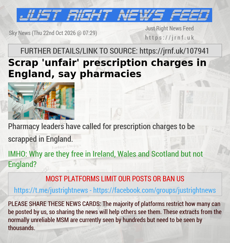 Scrap ’unfair’ prescription charges in England, say pharmacies