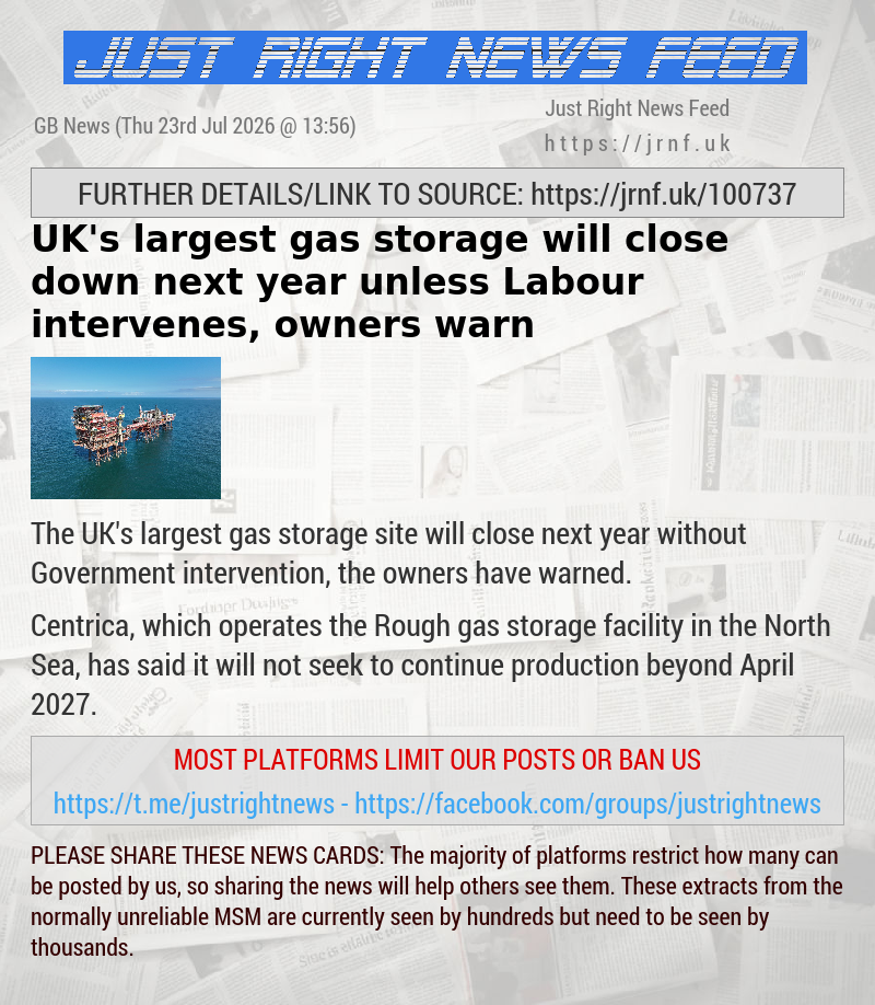 UK’s largest gas storage will close down next year unless Labour intervenes, owners warn