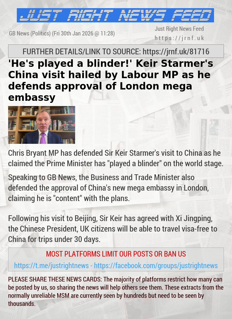 ’He’s played a blinder!’ Keir Starmer’s China visit hailed by Labour MP as he defends approval of London mega embassy