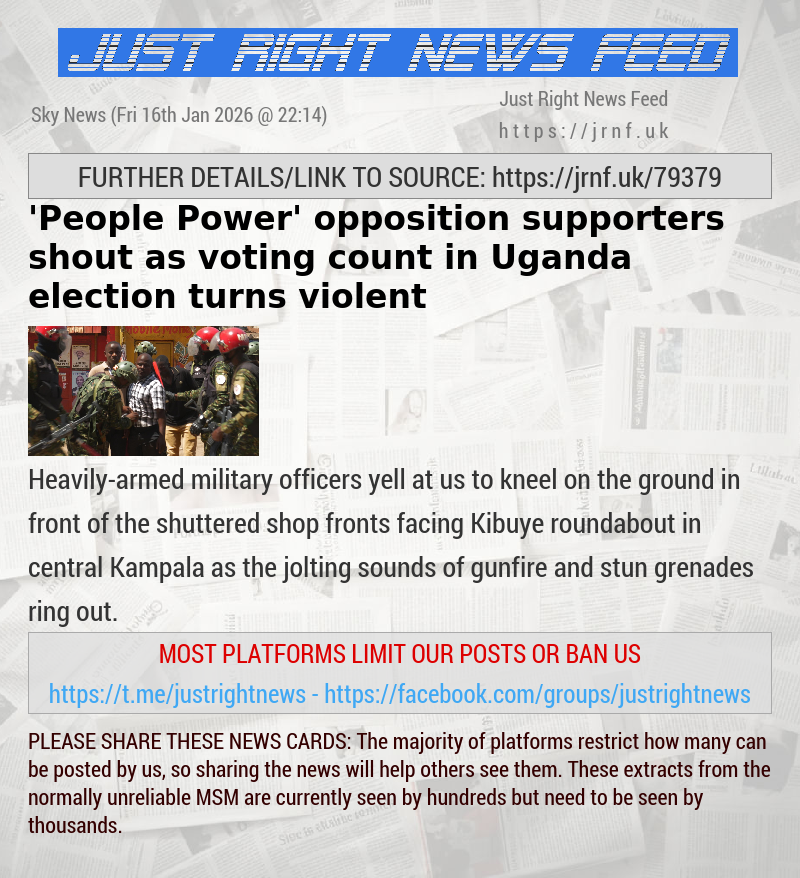’People Power’ opposition supporters shout as voting count in Uganda election turns violent