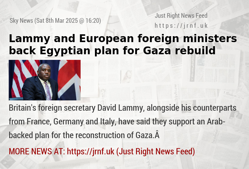 Lammy and European foreign ministers back Egyptian plan for Gaza rebuild