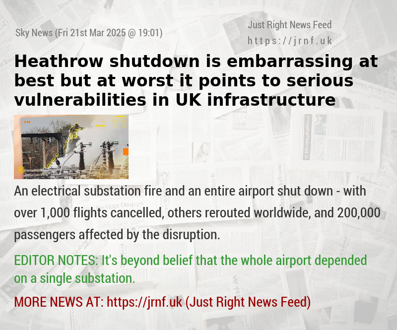 Heathrow shutdown is embarrassing at best — but at worst it points to serious vulnerabilities in UK infrastructure