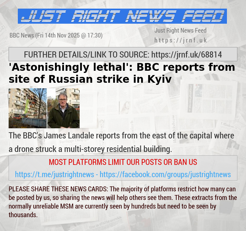’Astonishingly lethal’: BBC reports from site of Russian strike in Kyiv