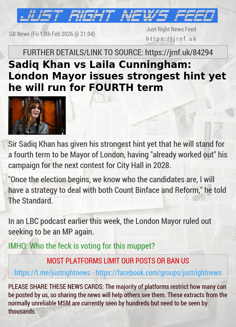 Sadiq Khan vs Laila Cunningham: London Mayor issues strongest hint yet he will run for FOURTH term