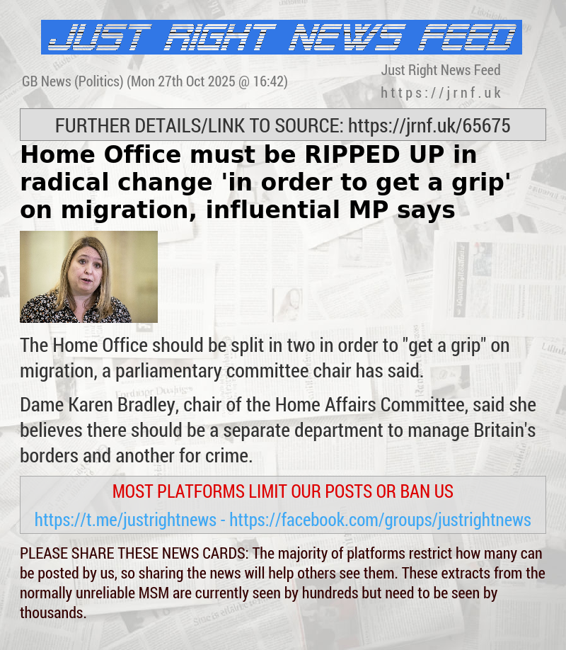 Home Office must be RIPPED UP in radical change ’in order to get a grip’ on migration, influential MP says