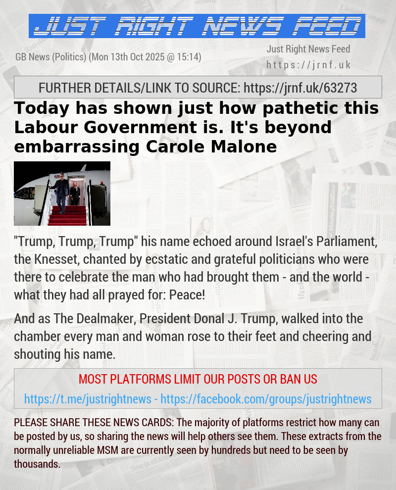 Today has shown just how pathetic this Labour Government is. It’s beyond embarrassing — Carole Malone