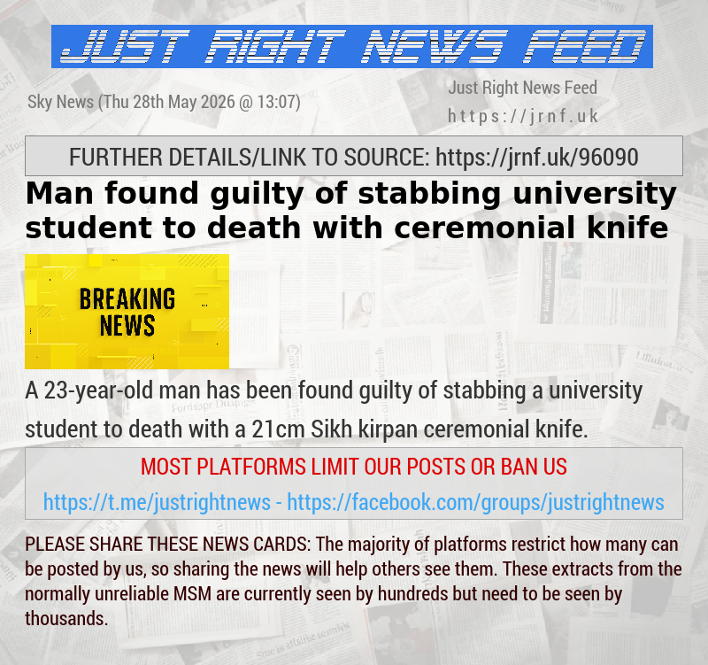 Man found guilty of stabbing university student to death with ceremonial knife