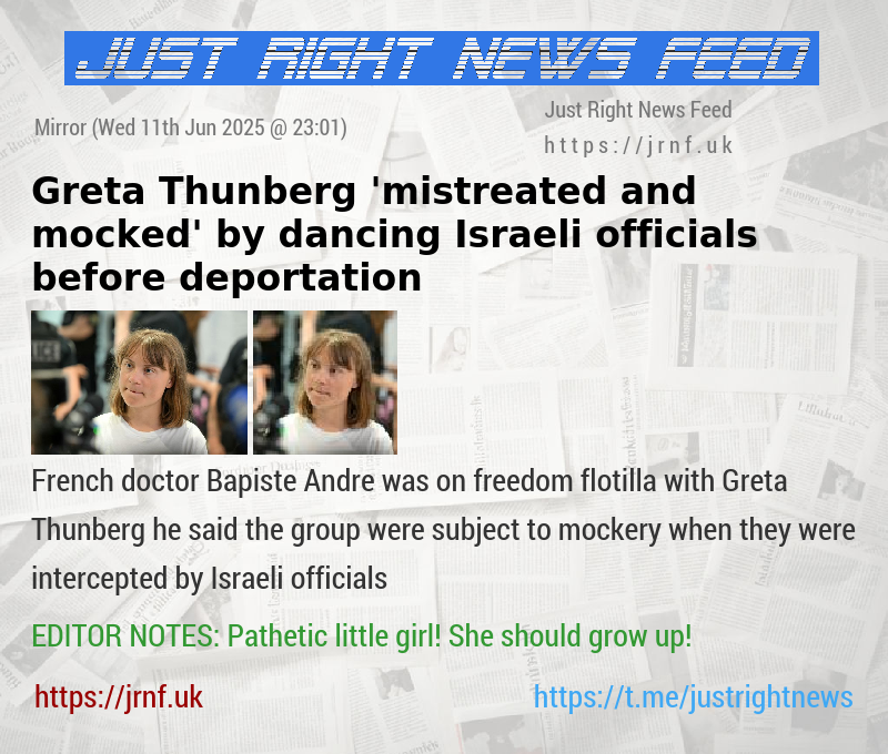 Greta Thunberg ’mistreated and mocked’ by dancing Israeli officials before deportation