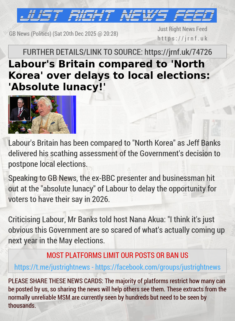 Labour’s Britain compared to ’North Korea’ over delays to local elections: ’Absolute lunacy!’