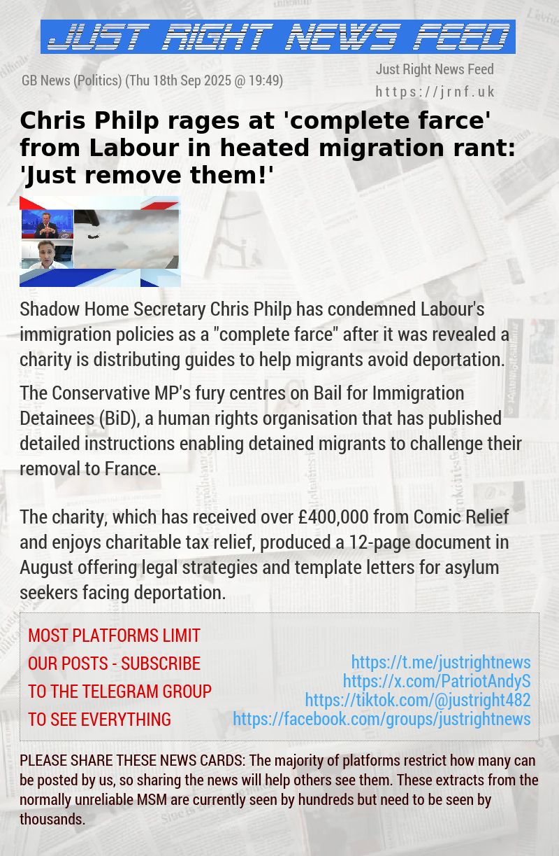 Chris Philp rages at ’complete farce’ from Labour in heated migration rant: ’Just remove them!’