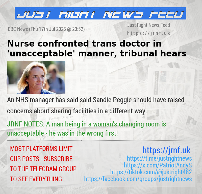 Nurse confronted trans doctor in ’unacceptable’ manner, tribunal hears
