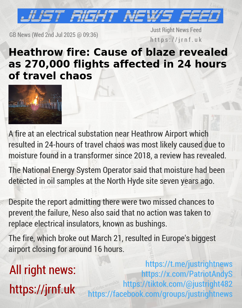 Heathrow fire: Cause of blaze revealed as 270,000 flights affected in 24—hours of travel chaos