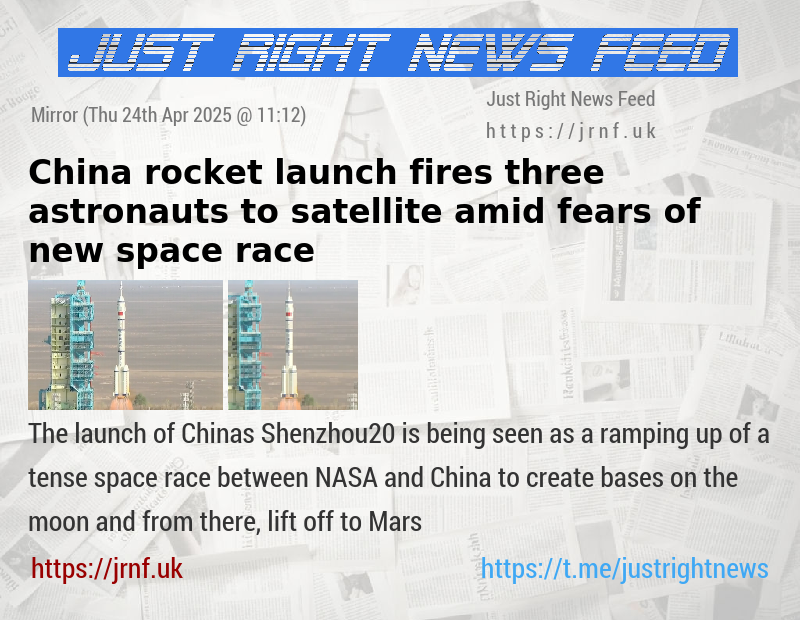 China rocket launch fires three astronauts to satellite amid fears of new space race