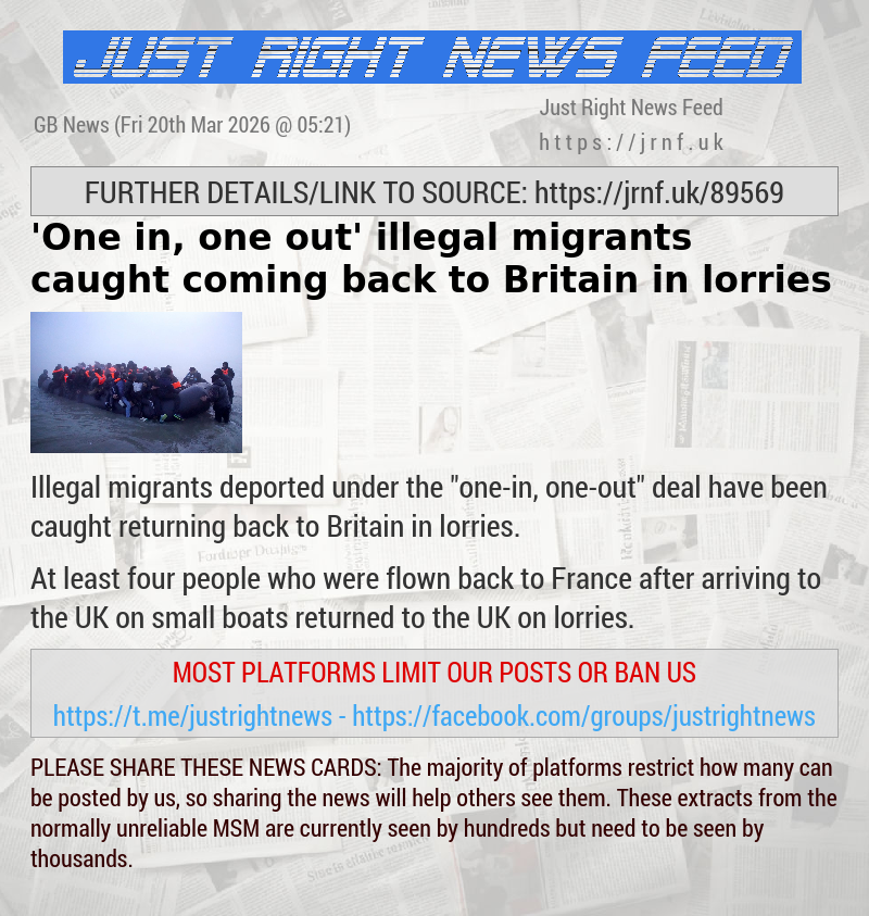 ’One—in, one—out’ illegal migrants caught coming back to Britain in lorries
