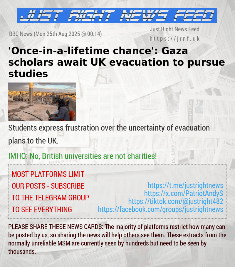 ’Once—in—a—lifetime chance’: Gaza scholars await UK evacuation to pursue studies