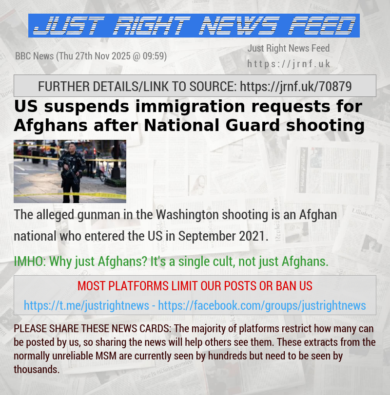 US suspends immigration requests for Afghans after National Guard shooting