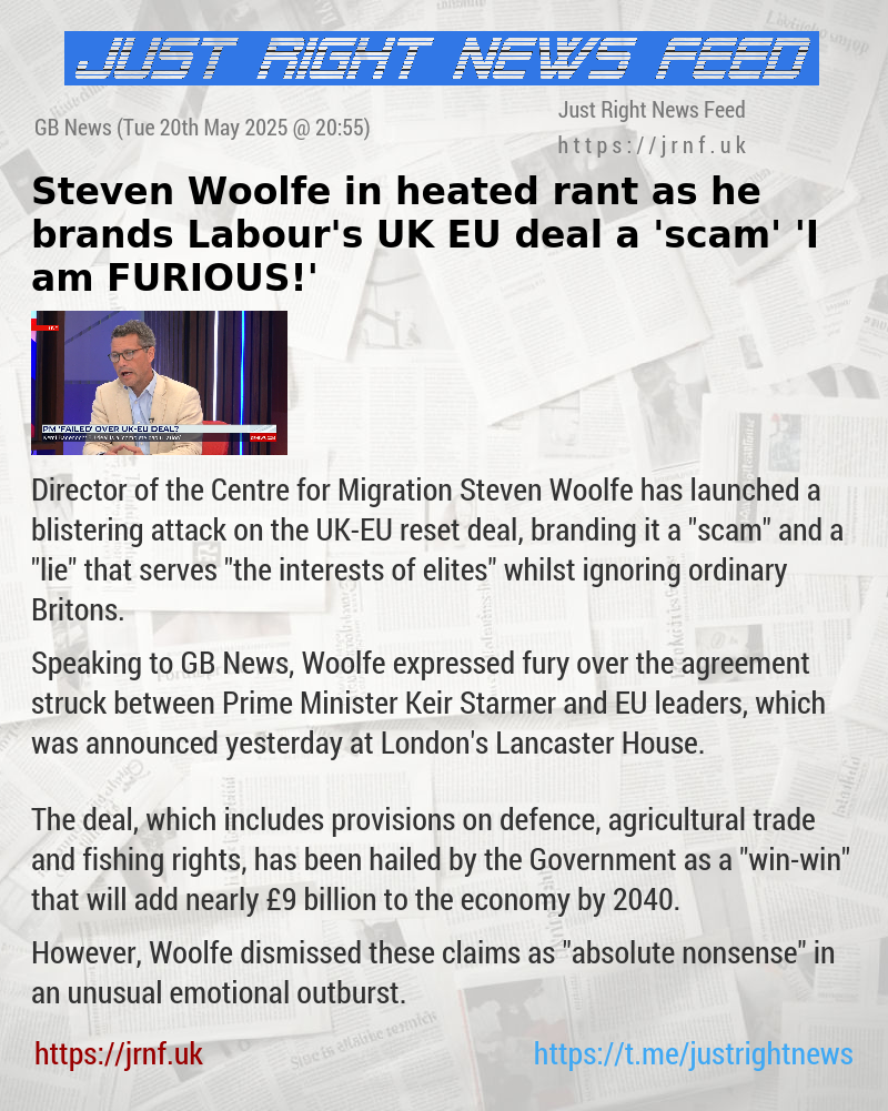Steven Woolfe in heated rant as he brands Labour’s UK—EU deal a ’scam’ — ’I am FURIOUS!’