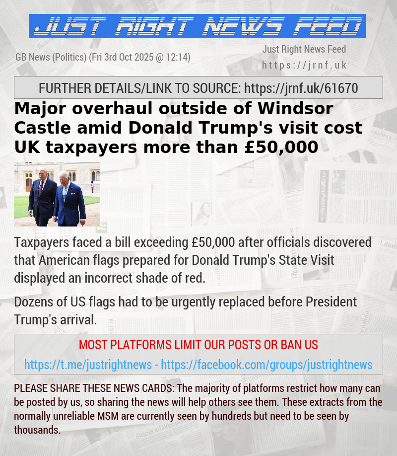 Major overhaul outside of Windsor Castle amid Donald Trump’s visit cost UK taxpayers more than £50,000
