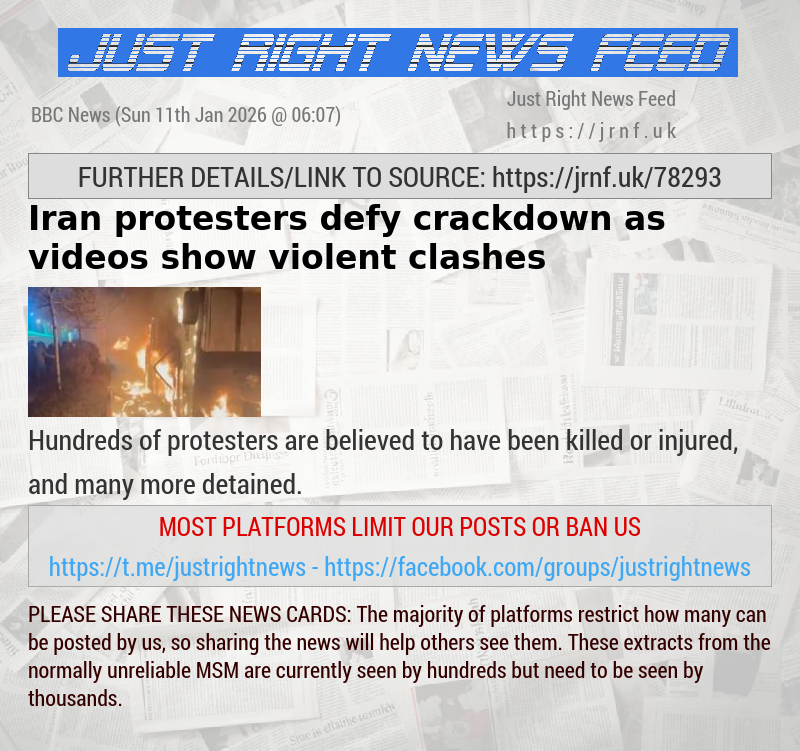 Iran protesters defy crackdown as videos show violent clashes