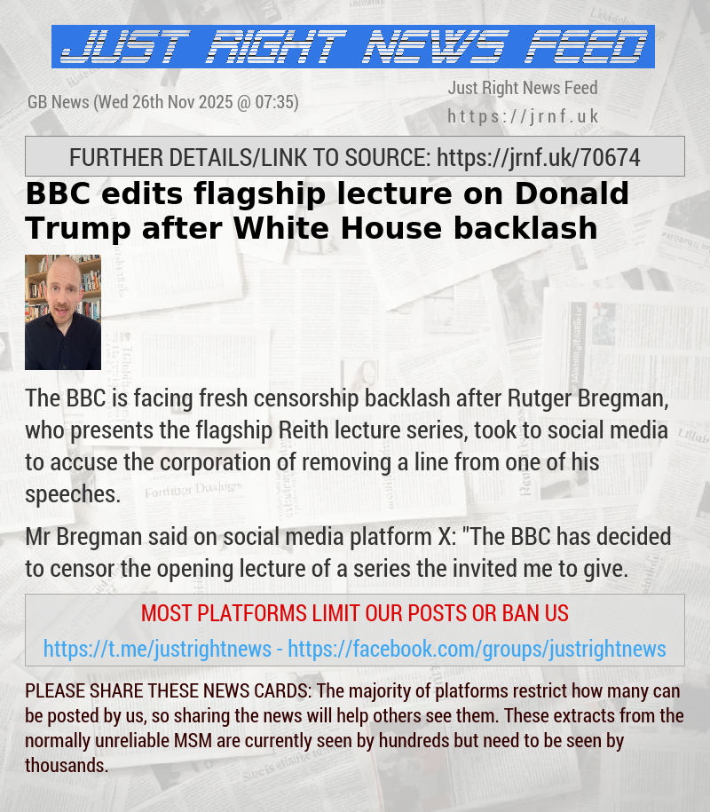 BBC edits flagship lecture on Donald Trump after White House backlash