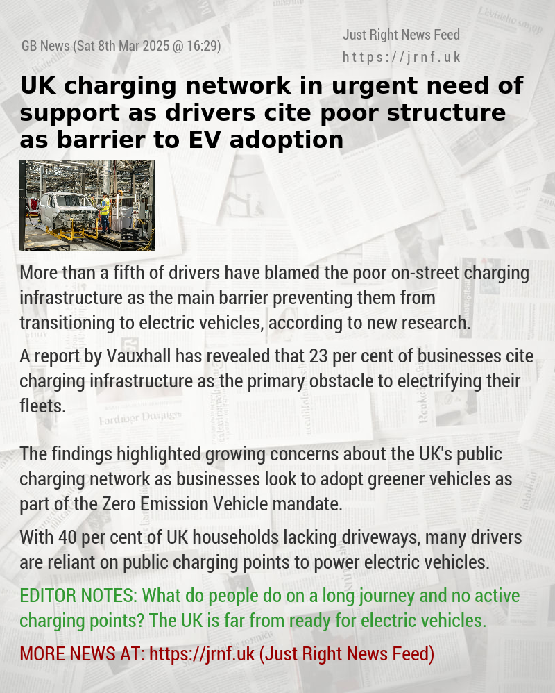 UK charging network in urgent need of support as drivers cite poor structure as barrier to EV adoption