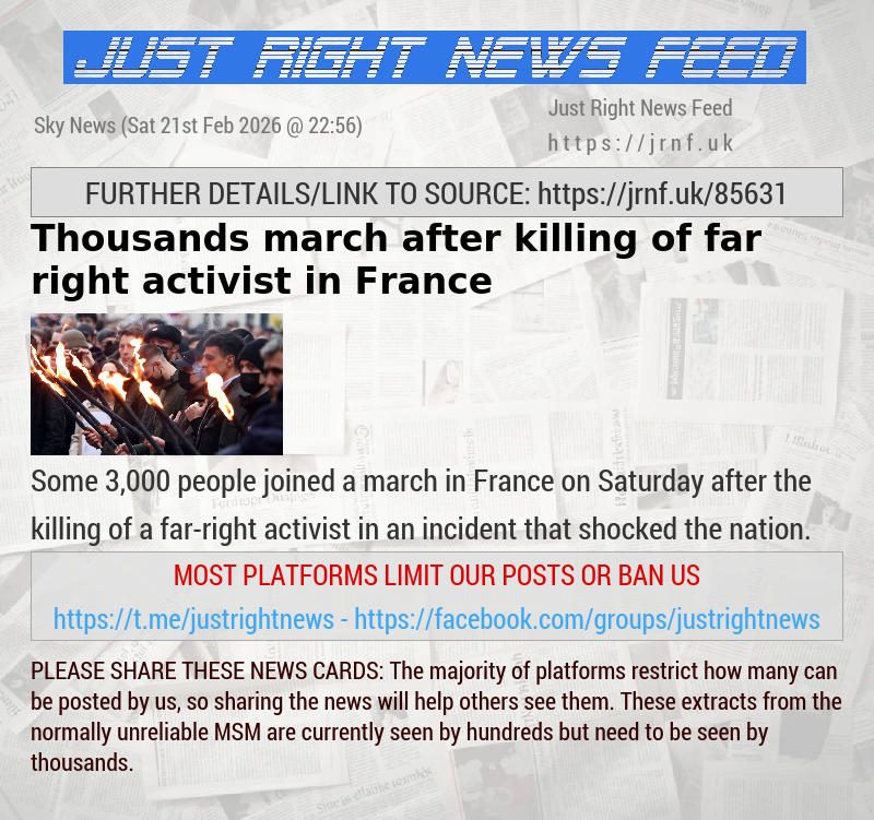 Thousands march after killing of far—right activist in France