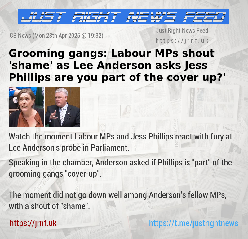 Grooming gangs: Labour MPs shout ’shame’ as Lee Anderson asks Jess Phillips ‘are you part of the cover—up?’