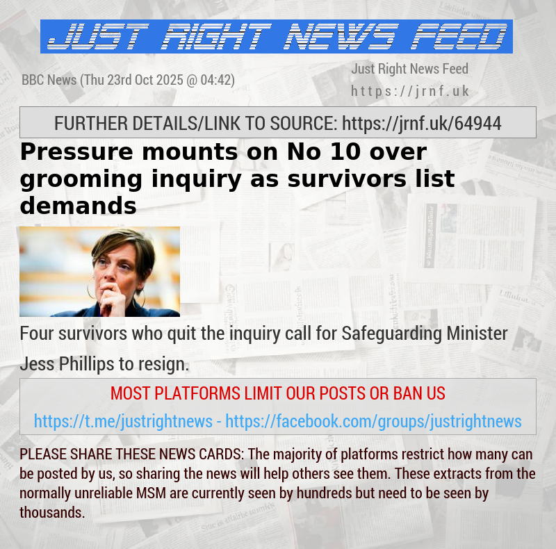 Pressure mounts on No 10 over grooming inquiry as survivors list demands
