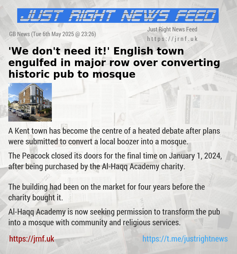 ’We don’t need it!’ English town engulfed in major row over converting historic pub to mosque