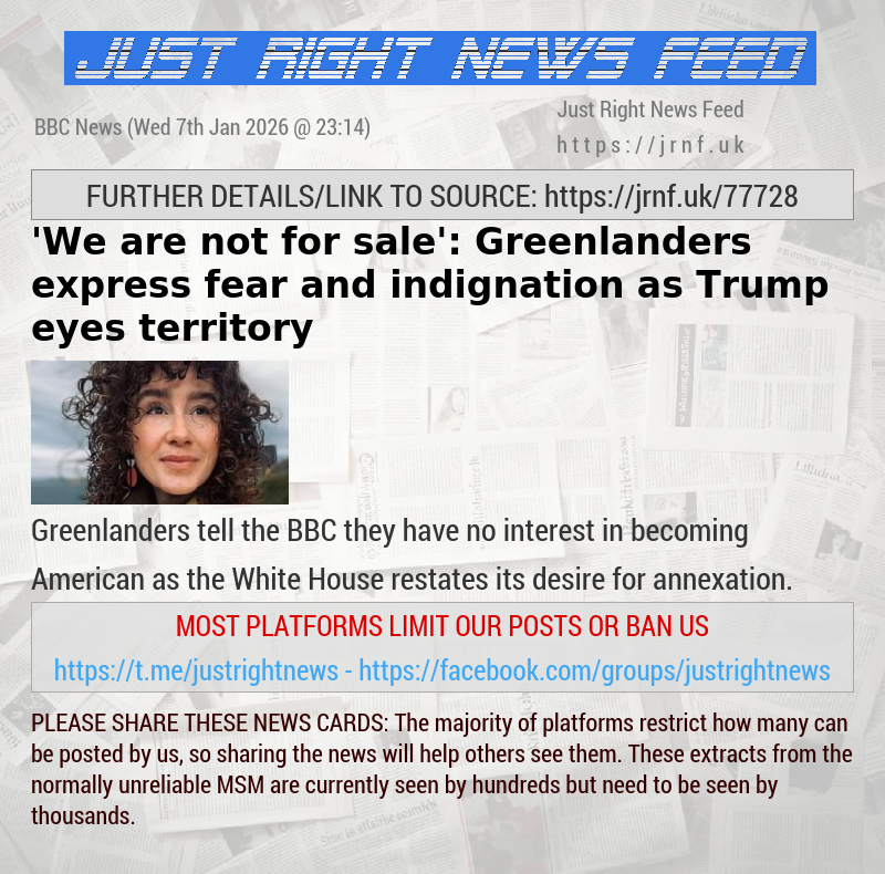 ’We are not for sale’: Greenlanders express fear and indignation as Trump eyes territory